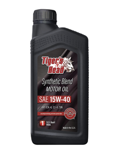 Tiger's Head Advanced CK-4 Heavy Duty Synthetic Blend Anti-Wear Automotive Lubricant SAE <b>15W</b>-<b>40</b> Diesel <b>Engine</b> <b>Oil</b> 6 Pack 1 Quart - Product Image 1