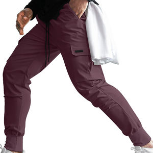 Pantalons cargo unisexes, style décontracté de rue, pantalons de jogging utilitaires, taille élastique, multi-poches, logo personnalisé OEM, fabricant en gros - Product Image 4