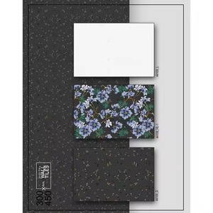 Superb Quality Black Flower Print Highlighter Digital Ceramic <b>Wall</b> <b>Tiles</b> Suitable <b>for</b> Interior Glossy Finish 300x450 30x45 12x18 - Product Image 2