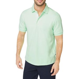 Polos confortables respirants pour hommes en tissu de coton coupe personnalisée à manches courtes été Style décontracté Polos - Product Image 1