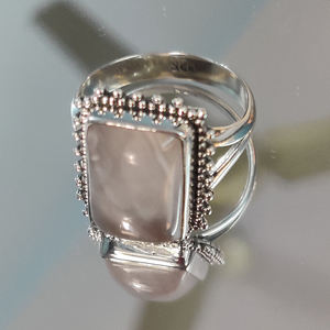 Iroc sales Wholesale Silver Jewellery Handmade <b>Ring</b> 925 Sterling Silver <b>Rose</b> <b>Quartz</b> <b>Ring</b> Designs For Girl - Product Image 5