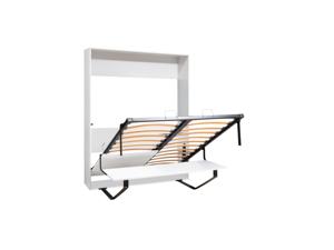 Lit Murphy pliant en bois de bouleau et métal, gain de place, taille double/king, style ferme moderne caché, mécanisme en fer, quincaillerie DS2534 - Product Image 4