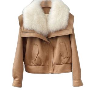 Runwaylover Genuine <b>Leather</b> Winter Breathable Vintage Long <b>Trench</b> <b>Coat</b> with Zipper and Button - Product Image 4