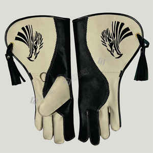 Gants de fauconnerie en cuir de haute qualité avec logo original, avec tige en carbone, imperméables, durables, légers, pour l'entraînement des faucons et la chasse - Product Image 3