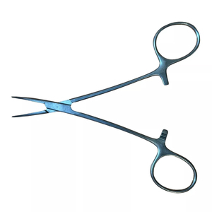Pinzas para mosquitos, pinzas médicas alemanas de acero inoxidable con revestimiento azul recto de 5 pulgadas para uso hospitalario - Product Image 5