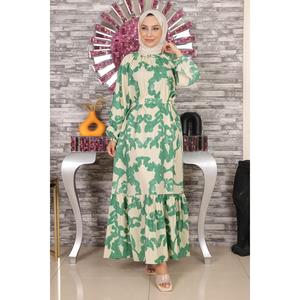 Robe décontractée à motifs avec détail ceinture - Product Image 1