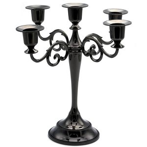 Candelabro de Metal dorado elegante europeo, 3 brazos de 5 o candelabro, soporte de linterna de boda hecho por Acube Industries para uso doméstico - Product Image 3