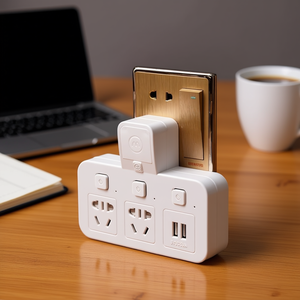 โฮมออฟฟิศมัลติฟังก์ชั่น USB Wireless Converter Plug Card 1 ถึง 3+2 สำหรับการชาร์จอุปกรณ์หลายเครื่อง - Product Image 3