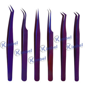 Pince à épiler multifonctionnelle professionnelle à pointe pointue en acier inoxydable Extensions de cils Logo personnalisé Durable - Product Image 6