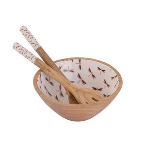 ชุดช้อนเสิร์ฟอาหารและสลัดสุดหรูพร้อมชามเคลือบพร้อมสลัด - Product Image 3