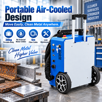 Machine de décapage de la rouille au laser pulsé 500W pour le nettoyage des surfaces métalliques, nettoyeur de rouille portable refroidi par air sans média abrasif