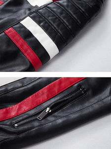 Vêtements de course automobile cousus à la machine, vestes de moto, nouvelle édition, cuir véritable, imperméable, coupe-vent, manteaux d'extérieur pour hommes - Product Image 5