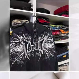 Y2K Vintage 90s Solid Fleece Digital Printing Oversized Zipper Hoodie Long Sleeve Anti-Pilling Streetwear <b>Winter</b> <b>Coat</b> Men's - Product Image 5