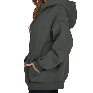 เสื้อฮู้ดลำลองสำหรับผู้หญิงเสื้อฮู้ดแขนยาวมีฮู้ดผ้าถักระบายอากาศเป็นมิตรกับสิ่งแวดล้อมใส่กลางแจ้ง - Product Image 4