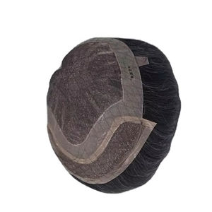 วิกผมแท้แบบโมโน ฟรอนท์ เลซ ผมจีนแท้ เกรดเวอร์จิ้น เรมี่  แบบแพทช์ ผมหยิกตรง ลอนลึก สี 1b+เทา - Product Image 2