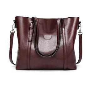 Classic Stylish Women's Leather Tote <b>Bags</b> with Button Decoration and Zipper Closure for <b>Travel</b> and Daily Use - Product Image 6