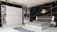 Meubles de chambre à coucher en panneaux de particules MDF de haute qualité au design moderne pour usage domestique et application en entrepôt, meilleur prix garanti NETRA