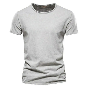 เสื้อยืดโอเวอร์ไซส์ผ้าฝ้ายแท้ 100% หนานุ่ม พิมพ์ลายโลโก้ตามสั่งสำหรับผู้ชาย เสื้อสตรีทแวร์ทรงหลวมไหล่ตก ขายส่ง - Product Image 4