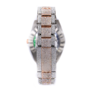 Premium Moissanite Diamond Watch for Men Full Iced Out VVS Stones Stainless Steel 18K Gold Plated Luxury <b>Wristwatch</b> - Product Image 4