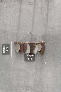 ชุดแขวนผนังมาคราเม่9ใบงานหัตถกรรมไม้แฮนด์เมดสำหรับตกแต่งสไตล์อาร์ตเดคโคสำหรับตกแต่งบ้านห้องนั่งเล่นสำนักงาน - Product Image 4