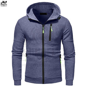 Nouveau design de sweats à capuche unisexe avec fermeture éclair personnalisés avec logo personnalisé sweat à capuche d'entraînement zippé en coton mélangé de style basique - Product Image 5