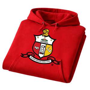 Kappa Alpha Psi <b>Red</b> Chenille Crest Premium <b>Hoodie</b> True To Size Embroidered Greek Apparel Krimson <b>Red</b> - Product Image 6