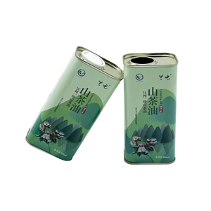 กระป๋องบรรจุน้ำมันพืชทรงสี่เหลี่ยมขนาด 500 มล. ผลิตจากเหล็กวิลาดเกรดอาหาร พิมพ์ออฟเซ็ต พร้อมโลโก้สั่งทำ สำหรับบรรจุน้ำมันมะกอก - Product Image 1
