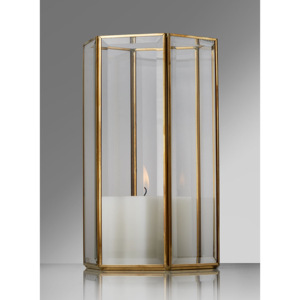 Événements de Noël Décoratif LED À La Main Personnalisable Conception En Laiton Carré Hexagone Verre Or Jante Élégant Pilier Titulaire pour La Maison - Product Image 2