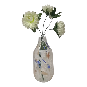 Maceta moteada transparente, jarrón cilíndrico de vidrio, florero de elección de tamaño múltiple, centro de mesa, decoración del hogar, maceta de interior artificial de lujo - Product Image 1