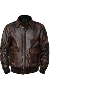 Best Quality Natural Sheepskin <b>Vegetable</b> Tanned Customize Design Label Motorbike Style Men Leather Jacket jacket for men - Product Image 3