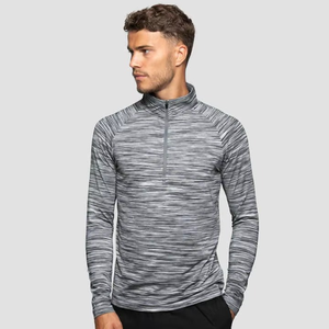 Camisa de manga larga de cuello alto de corte regular para hombre 220g ligero 88% poliéster 12% ELASTANO tejido transpirable antiarrugas - Product Image 1