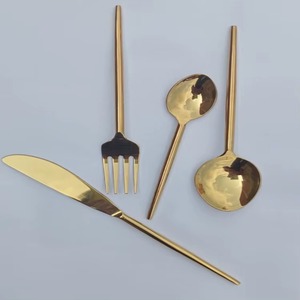 Ensemble de couverts en acier inoxydable avec poignées en acrylique écologiques de qualité supérieure pour les fêtes - Design élégant, prise en main confortable - Product Image 4