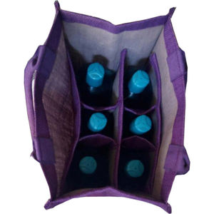 2024 mejor venta de alta calidad al por mayor botella de vino bolsa de regalo Latesh nuevo diseño con mango de bambú y patrón de letras - Product Image 5