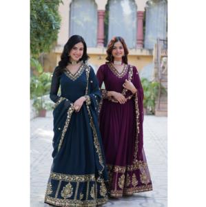 Vestido de noche de lujo hecho a medida con mangas largas y adornos de cristal para eventos de gala a precio mayorista - Product Image 1