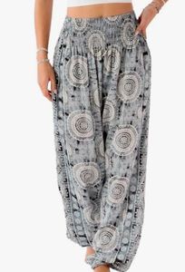 กางเกงกีฬาเอวสูงของผู้หญิงกางเกงฮาเร็มสำหรับเล่นโยคะเต้นรำพิมพ์ลายตัว2025น้ำหนักเบา - Product Image 3