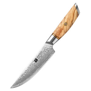 Cuchillo para carne XINZUO de 5 pulgadas, acero damasco en polvo, mango de madera de olivo, cuchillos de cocina para restaurante. - Product Image 1