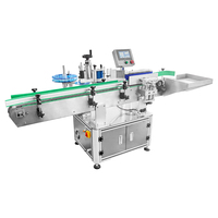 Machine d'emballage automatique pour bouteilles à fixer les bouteilles, machine de dépose d'étiquettes, fonctionne à nouveau,