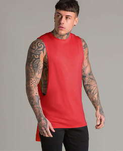 Nouveaux t-shirts de musculation pour hommes en vrac, stringers de musculation, t-shirts de fitness, tailles plus grandes, respirants, en coton - Product Image 2