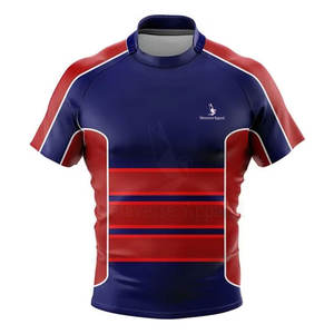 Ropa deportiva para exteriores para hombre, Jersey de Rugby de Material 100% poliéster, el mejor diseño - Product Image 4