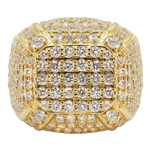 Bague Hip Hop tendance en or 10K 14K 18K pour homme cultivé en laboratoire avec alphabet arrondi en diamant pour mariage de style classique - Product Image 4