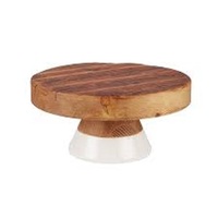 Support à gâteau 3 niveaux en aluminium et bois, finition argentée, forme ovale, dernière collection de mariage, pour fruits, 2 Brother's Collection CS-22