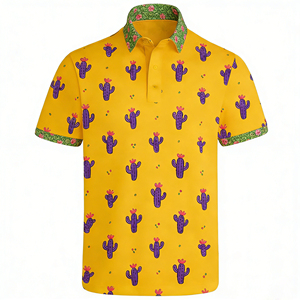 Polos de Golf de Lujo Personalizados con Estampado Completo, Manga Corta, Tallas Grandes, de Spandex y Poliéster de Alta Calidad con Bordado - Product Image 6