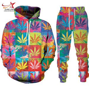 Chándal de gimnasio de moda nuevo al por mayor para hombre conjunto de pantalón con capucha polar estampado personalizado diseño informal para la temporada de invierno - Product Image 5