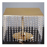 Nouveau support de gâteau de bordure en cristal de fer en métal de Style européen pour décorations de gâteaux de mariage