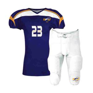 Uniformes de Fútbol Americano Personalizados de Poliéster/Nailon para Adultos, Conjuntos de Pantalones y Camisetas Transpirables Sublimadas para Clubes y Escuelas Secundarias - Product Image 1