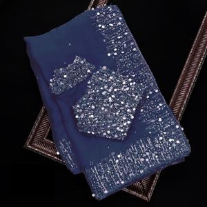 ÚLTIMA SECUENCIA DE DISEÑADOR DE TELA SAREE PARA MUJER - Product Image 4