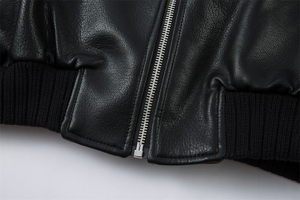 Chaqueta de Cuero Vacuno y Piel de Oveja para Hombre, Estilo Urbano y de Carreras, Venta al Por Mayor Directa de Fábrica, Oferta Especial - Product Image 3