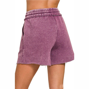 2026กางเกงขาสั้นผ้าฟลีซปักสีพื้นผ้าคอตตอนสีพื้นสำหรับกลางแจ้งผ้าฟลีซ100% ไม่ซีดแสงแดดแนววินเทจผ้ายีนส์สำหรับผู้ชาย - Product Image 4