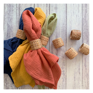 Anillos para Servilletas de Ratán de Alta Calidad, 100% Hechos a Mano, Ecológicos, Decorativos para Fiestas, Estilo Minimalista, para Banquetes y Cenas en el Hogar - Product Image 1