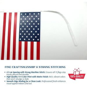 Matte Coated Paper USA Flag Party <b>Banner</b> for Various Occasions Including Father's Day Back to School Graduation Diwali Christmas - Product Image 3